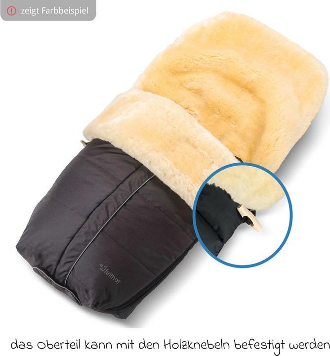 Actual product image Fellhof Fusssäcke für Kinderwagen & Buggys Lammfell-Fusssack Aspen für Buggy, Sport-