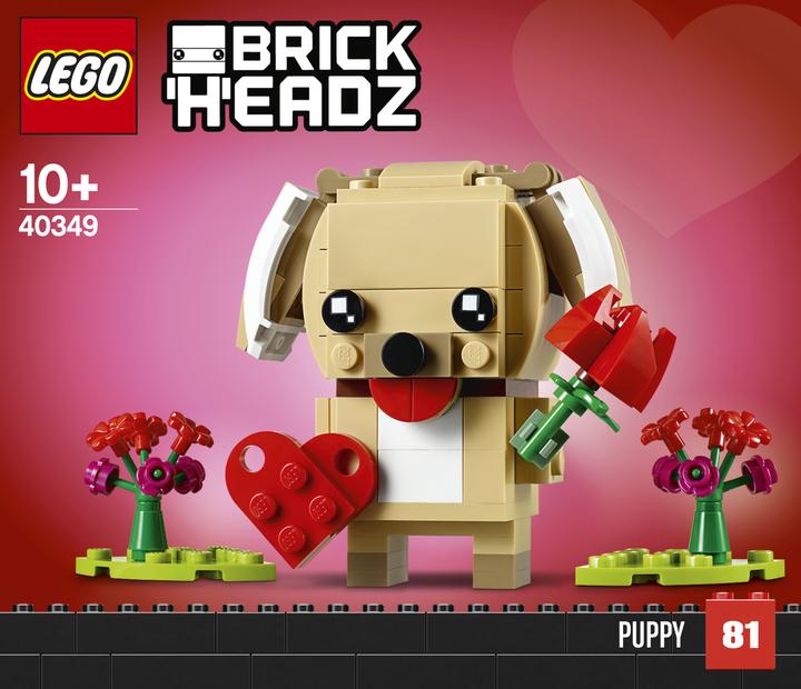 Produktbild LEGO Valentinstag-Welpe (40349, LEGO Brickheadz)