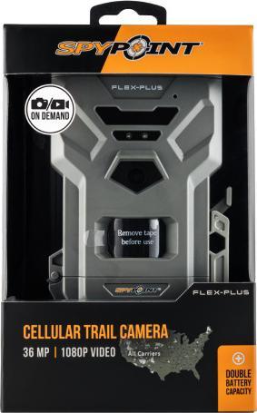 Produktbild Spypoint FLEX-PLUS Wildkamera 36 Megapixel Tonaufzeichnung, GSM-Modul, 4G Bildüb
