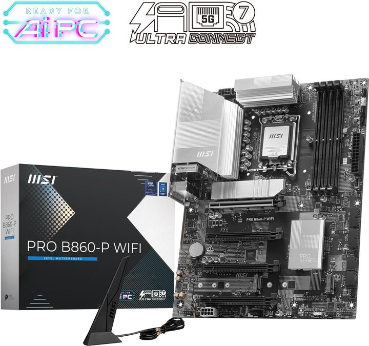 Image du produit MSI PRO B860-P WIFI (LGA 1851, Intel B860, ATX)