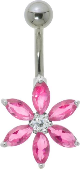 Image du produit Bijouteria Piercing nombril (Acier inoxydable, Argent 925, Zircone)