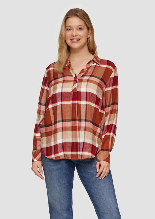 Produktbild S.Oliver Bluse Karierte Bluse mit Hemdkragen (54)