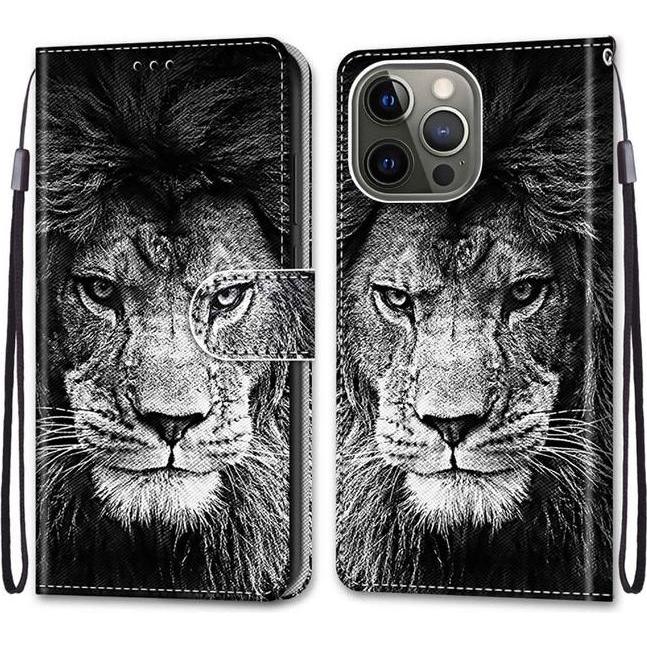 Thumbnail - MU Style Leder Bookcover Image Series (Apple iPhone 13 Pro Max), Smartphone Hülle, Mehrfarbig