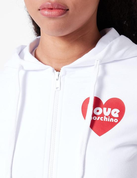 Produktbild Love Moschino Felpa con Cerniera e Logo Cuore Rosso (48)