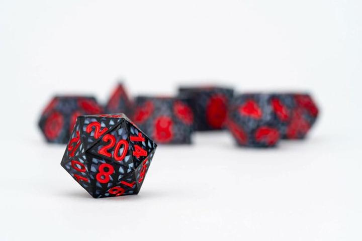 Image du produit FanRoll Dragon Storm Sharp Edge Silicone Würfel Set Black Dragon Scales (7)