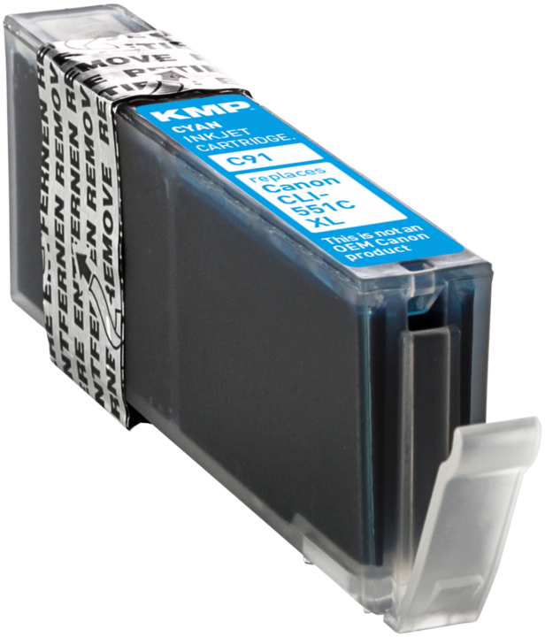 Actual product image KMP C91 Ink cartridge comp. with Canon CLI-551 C XL (C)
