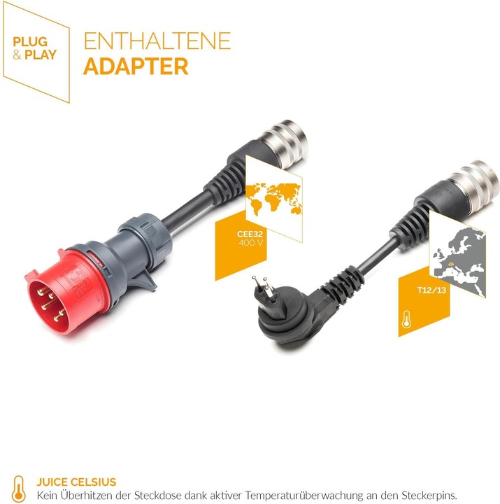 Produktbild Juice Technology Juice Booster 2 Basic Set Schweiz (Typ 2, 22 kW, 32 A, CEE32 rot, Typ 13)