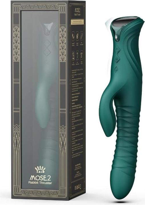 Produktbild Zalo Rabbit-Vibrator mit Stossfunktion – Grün