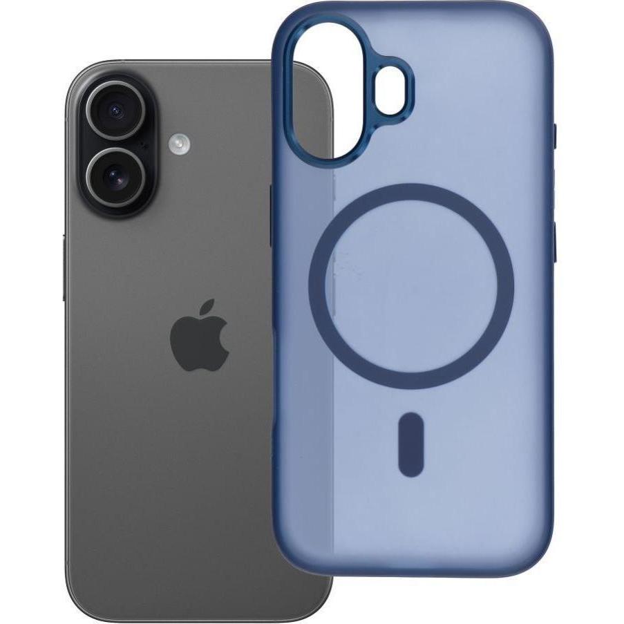 OEM Back panel cover Case for iPhone 17 Flexline Mag Cover compatible with MagSafe navy blue (Apple iPhone Air), Cover smartphone, Blu