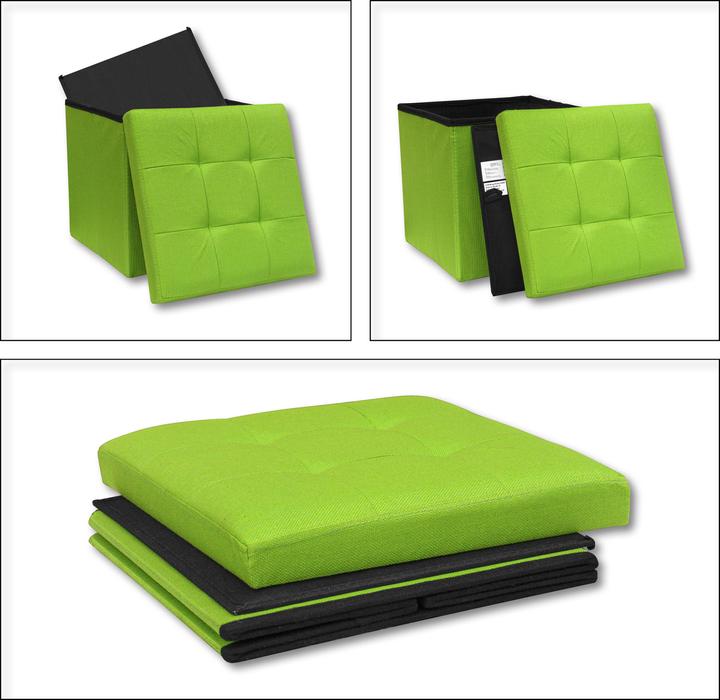 Produktbild VCM Stoff Sitztruhe Sitzbank Hocker Boxas (38 cm)