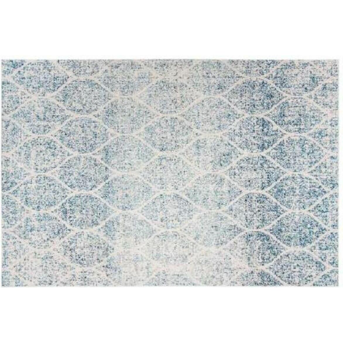 DKD Home Decor, Tappeto per bambini, Carpet Blue Cotton Chenille (120 x 180 x 1 cm) (180 x 120 cm)