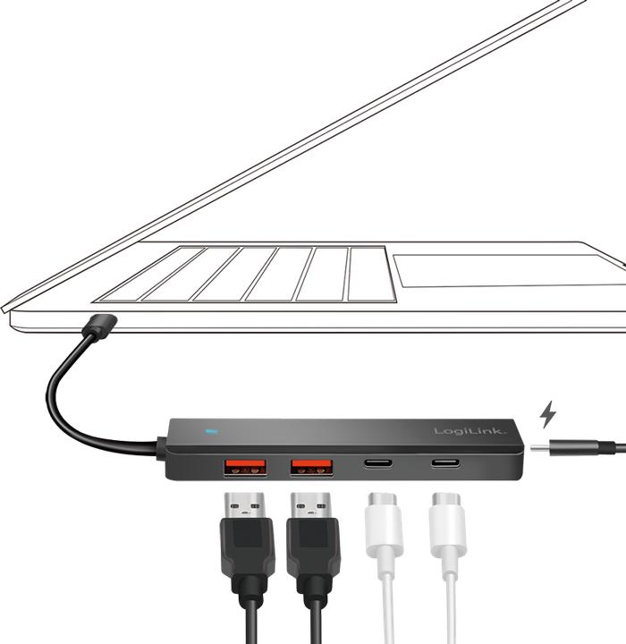 Produktbild LogiLink UA0412 (USB-C, 4 Ports)
