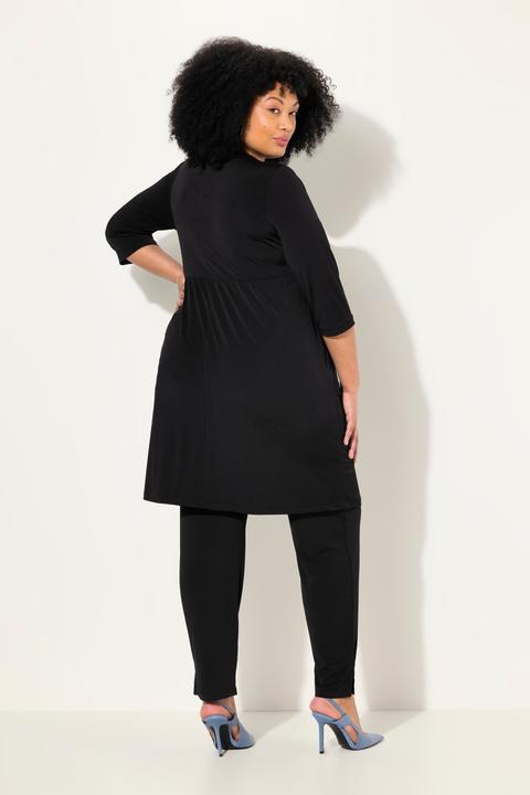 Produktbild Ulla Popken Longshirt, A-Linie, Tunika-Ausschnitt, 3/4-Arm, Taschen (54)