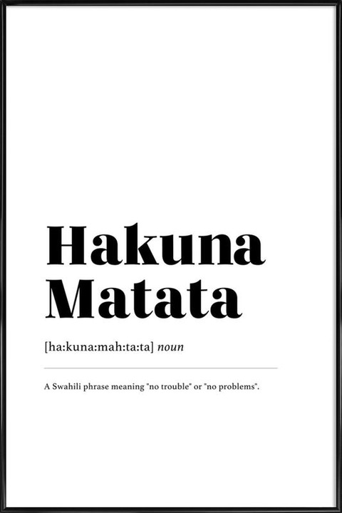 Immagine prodotto Juniqe Hakuna Matata (20 x 30 cm)
