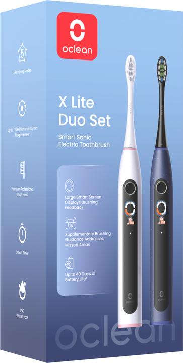 Produktbild Clean X Lite Smart Sonic Duo Set Elektrische Zahnbürste, grau und blau (Schallzahnbürste)