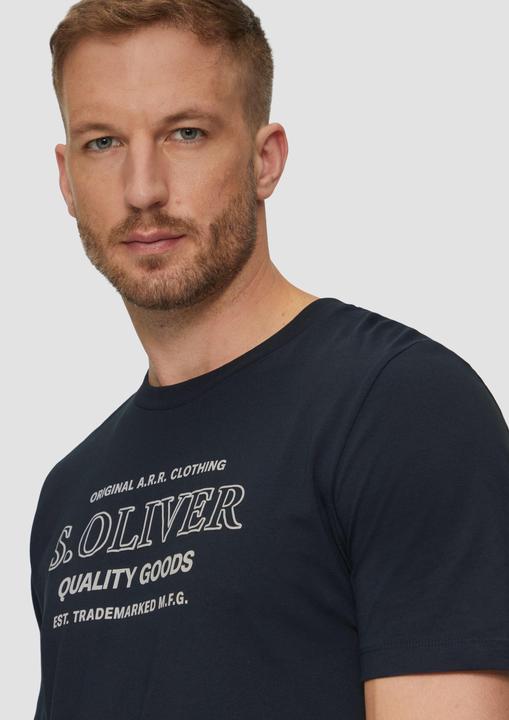 Actual product image S.Oliver T-Shirt T-Shirt mit Logo-Motiven aus reiner Baumwolle (S)