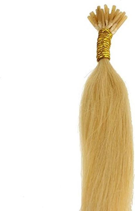 Actual product image Hair2heart Microring I-Tip Hair Extensions for Seamless Lengthening and Styling (22 goudblond, 40 cm)