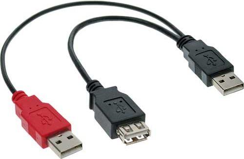 Image du produit InLine Câble de connexion en Y USB 2.0 (0.20 m, USB 2.0)