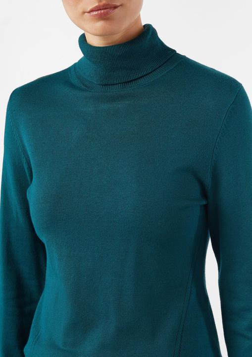 Produktbild Comma Strickpullover Feinstrickpullover mit Rollkragen und Schlitz am Ärmel (34)