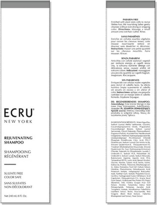 Actual product image Ecru New York ECRU NY Signature - Rejuvenating Shampoo (240 ml, Liquid shampoo)