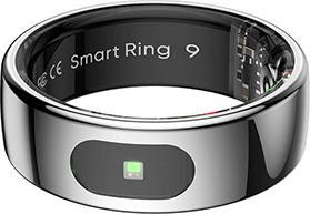 Actual product image Powerton SMART RING PRO Grösse 7 Silber / Smart Ring / Bluetooth 5.2 / 15 mAh / IP68 (7, Silver)