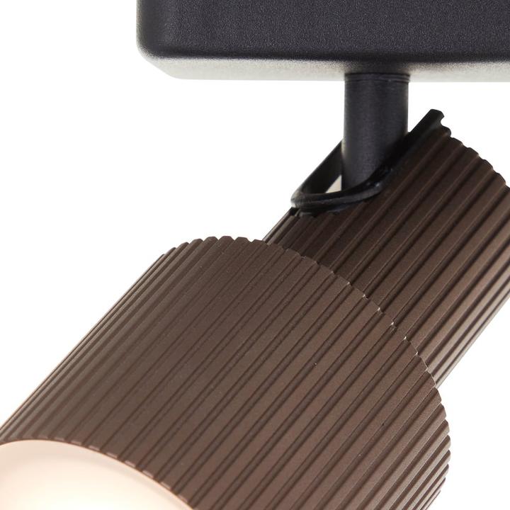 Actual product image Brilliant Cadiz LED spotlight bar 2-light black matt/bronze brushed (350 lm, GU10)