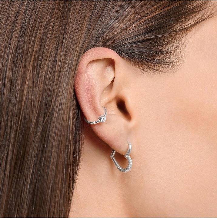 Produktbild Thomas Sabo Einzel Creole Herz mit Weisse Steine Silber (925er Silber)