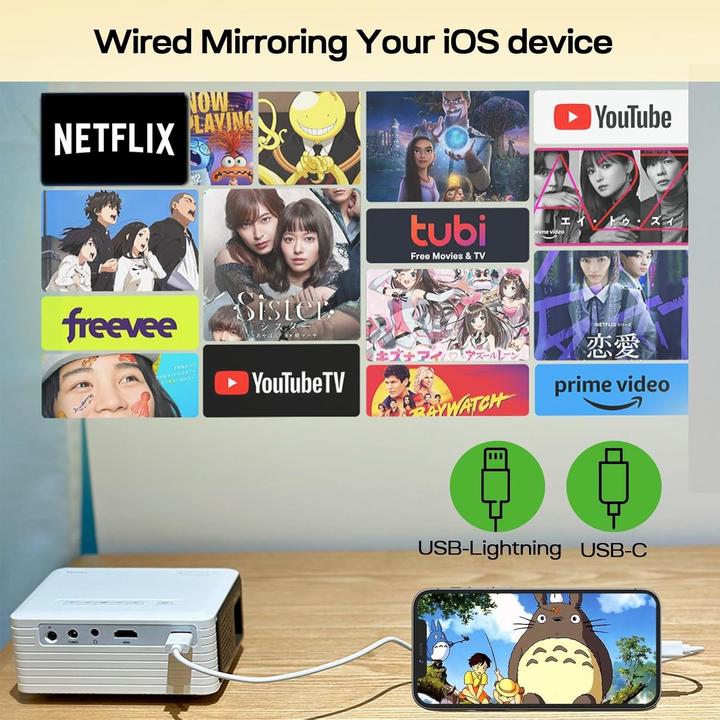 Actual product image Yoton Mini Beamer Y3 mit Zoom und Trapezkorrektur