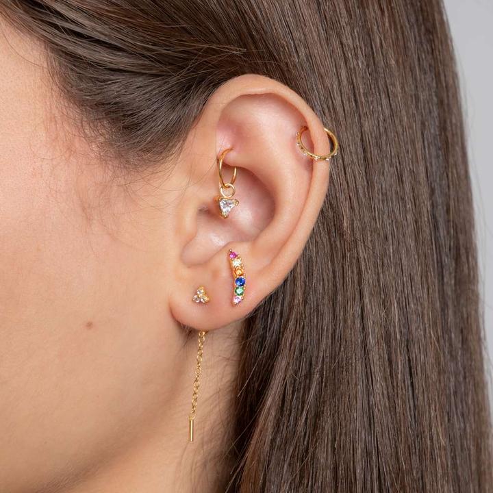 Produktbild Bijouteria Ohrpiercing (Chirurgenstahl 316L, Kristall, PVD Beschichtung (goldfarben))