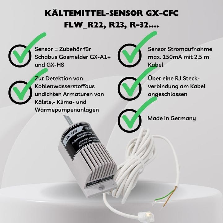 Actual product image Schabus Gas sensor GX CFC for refrigerant