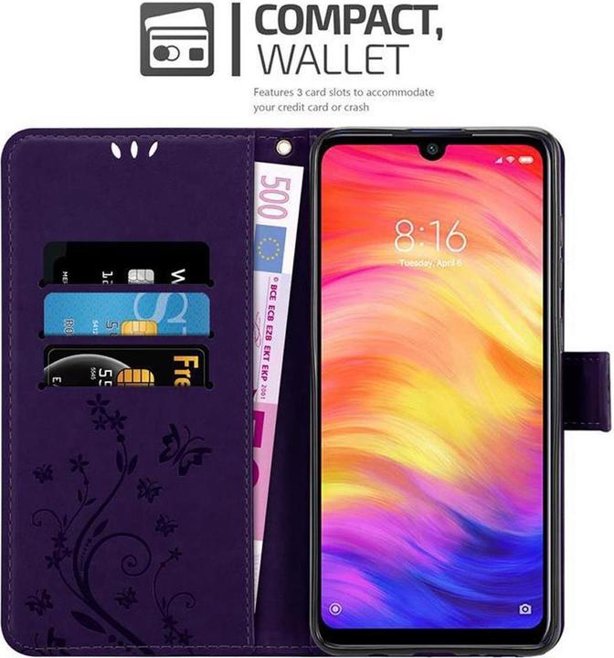 Actual product image Cadorabo Flower Book Cover (Xiaomi Redmi Note 7)