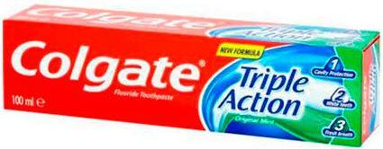 Actual product image Colgate Triple action toothpaste with triple protection (100 ml)