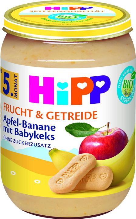 Apple-banana with baby biscuit