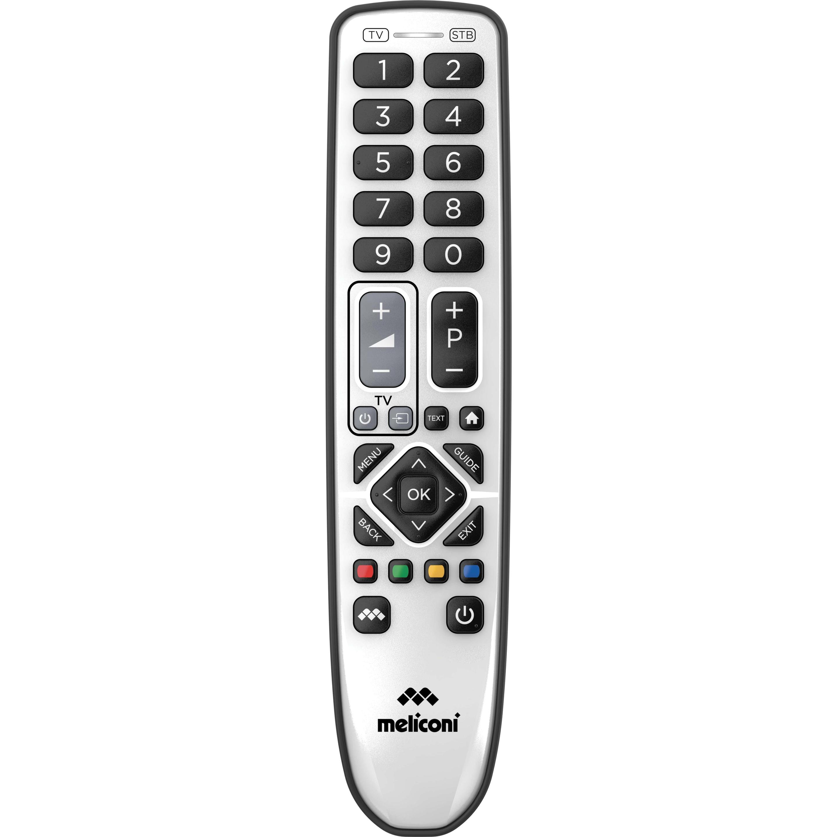 Meliconi Gumbody Pratico 2+ (Telecomando Universale, Miracolo), Telecomando, Nero