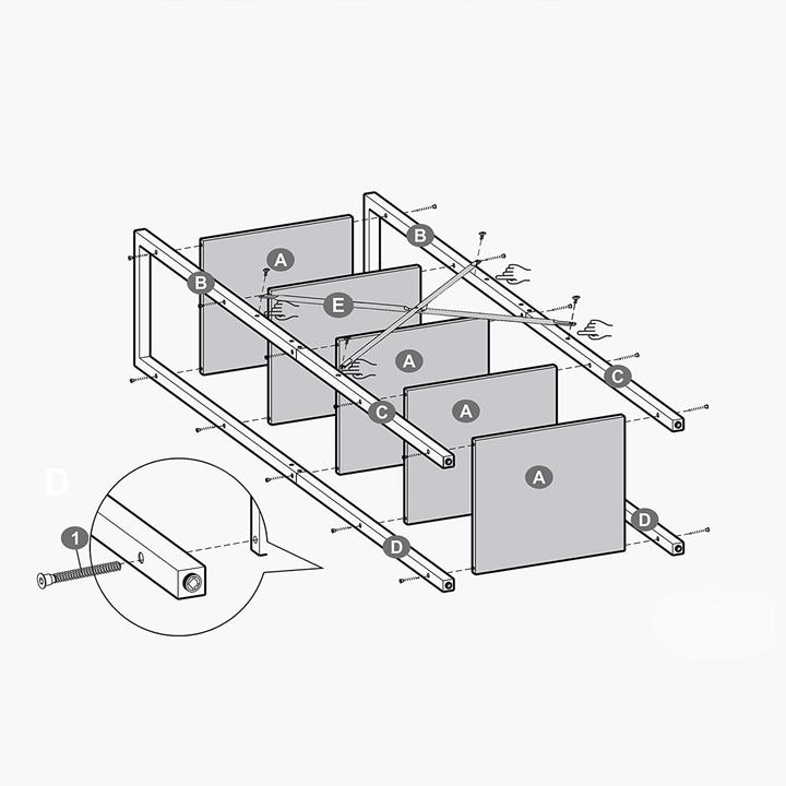 Immagine prodotto Jamb Bücherregal (39.60 x 30 x 154 cm)