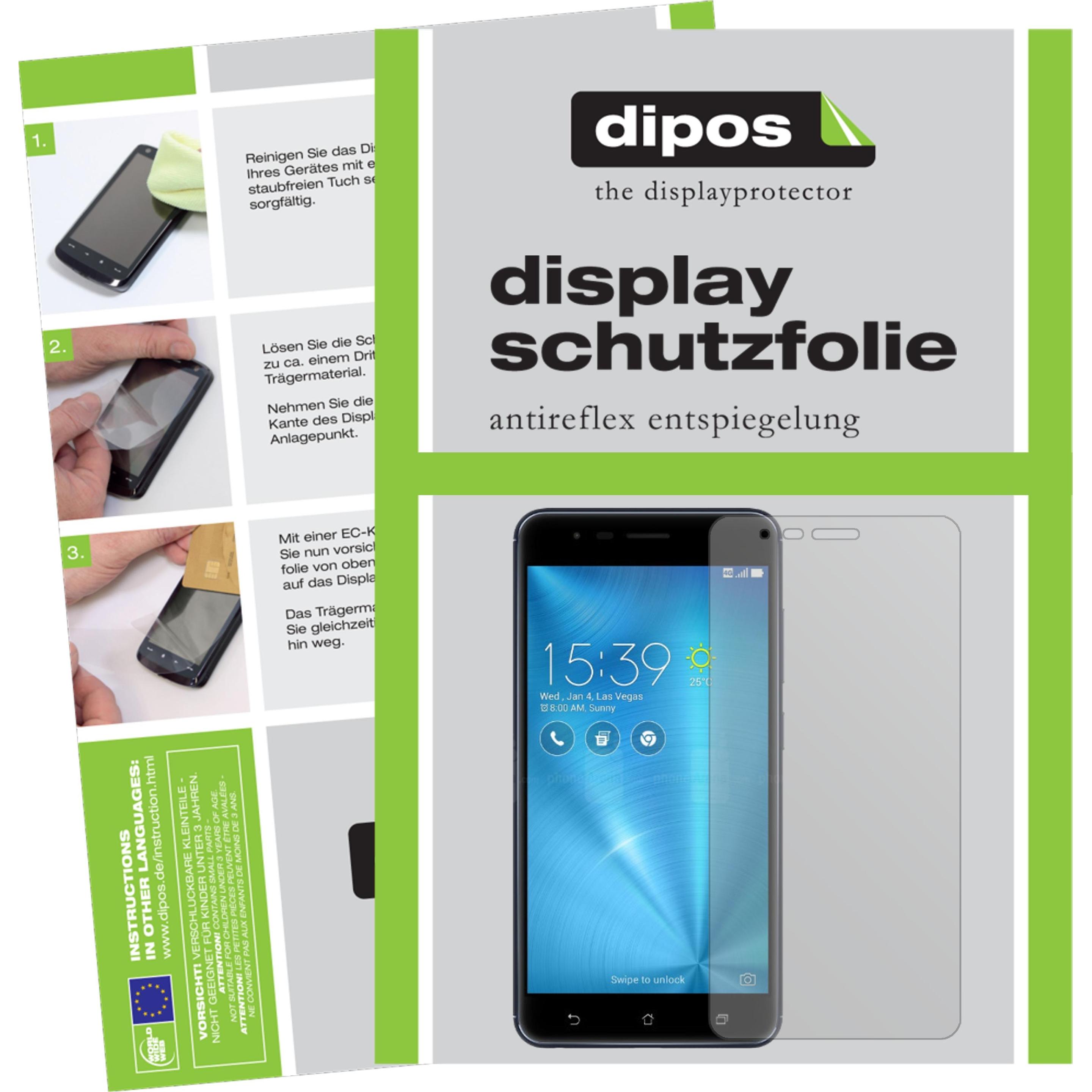Thumbnail - Dipos Displayschutzfolie Antireflex (6 Stück, Asus Zenfone 3 Zoom), Smartphone Schutzfolie, Transparent