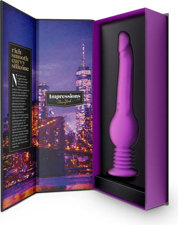 Produktbild Blush Impressions New York Gyro-Quake 9.75 Inch Vibrating & Thrusting G Spot Dildo – 3 Thumping Speeds - 9