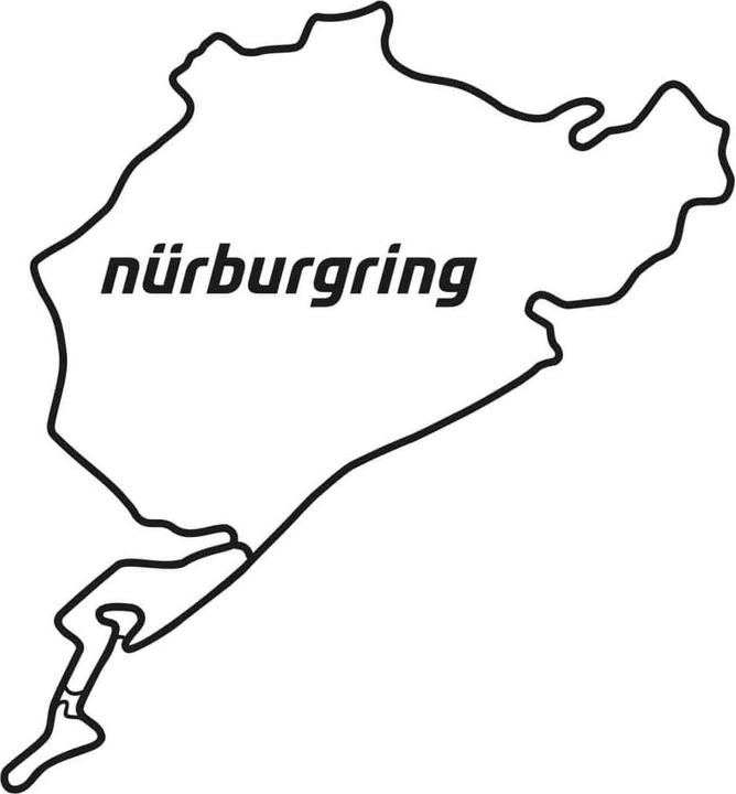 Actual product image Nürburgring Track silhouette complete (93 x 100 cm)