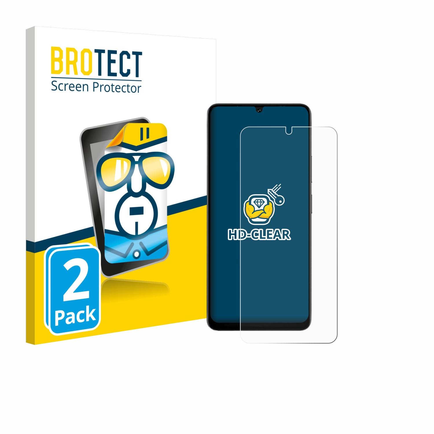 BROTECT Pellicola Trasparente (2 pz., Doogee S59 Pro), Pellicola protettiva smartphone, Trasparente