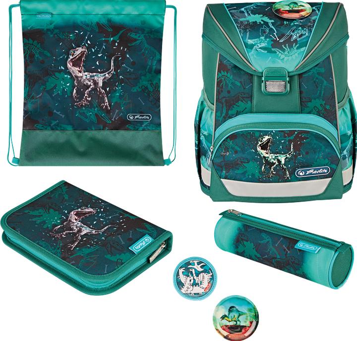 Actual product image Herlitz UltraLight Plus Green Rex School Bag (15 l)