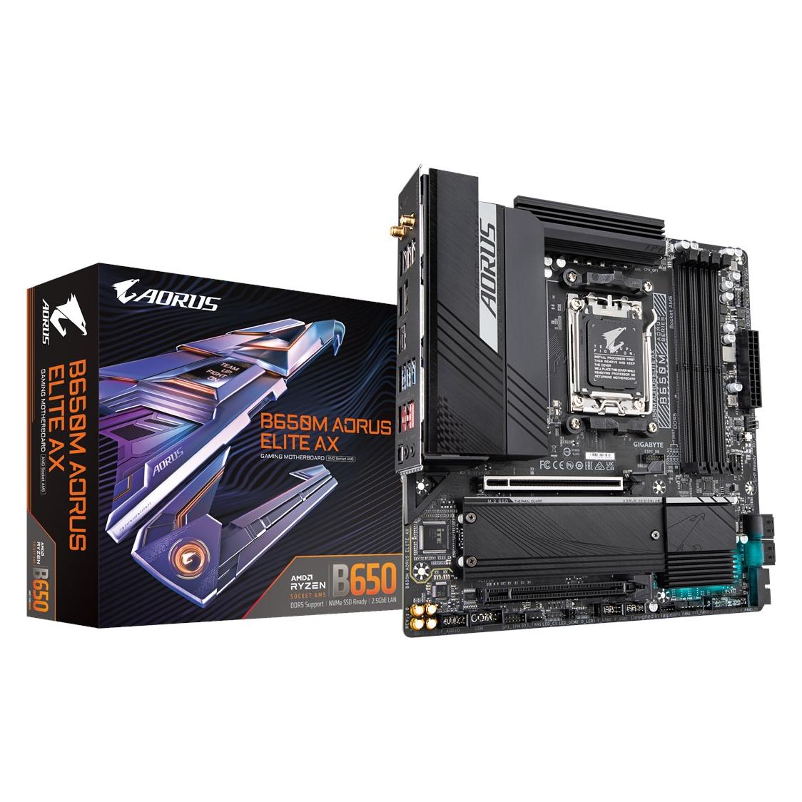 Gigabyte GBT AMD AM5 B650M AORUS ELITE AX (AM5, AMD B650, mATX), Mainboard