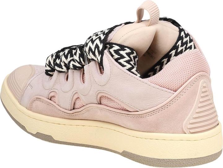 Produktbild Lanvin curb sneakers in white and pink leather (38)