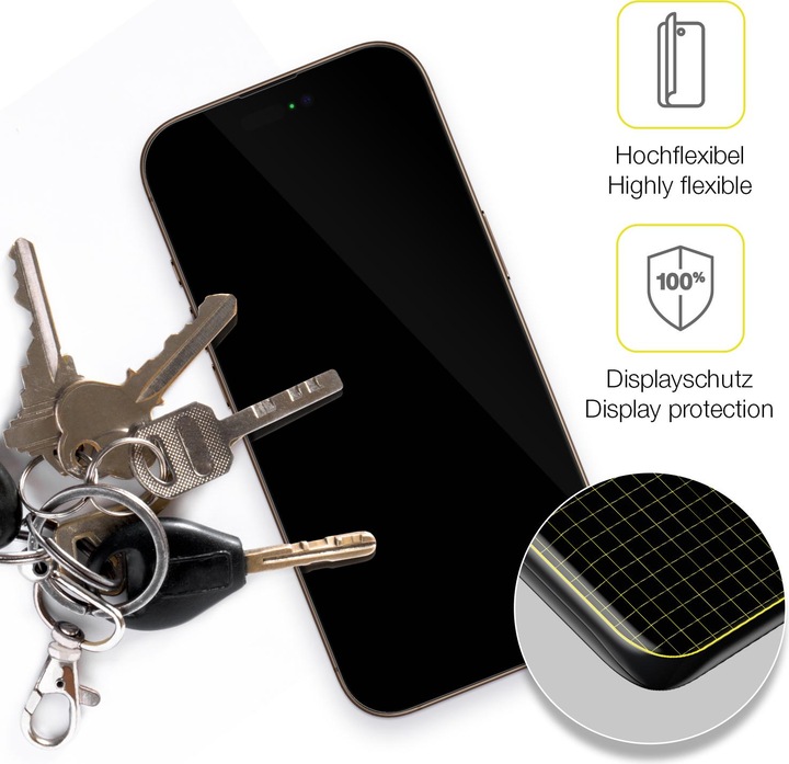 Produktbild Dipos 3D Full Cover Schutzfolie (1 Stück, Apple iPhone 16 Pro Max)