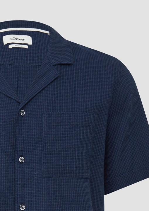 Produktbild S.Oliver Hemd Resort Fit: Strukturiertes Kurzarmhemd aus Leinenmix (L)