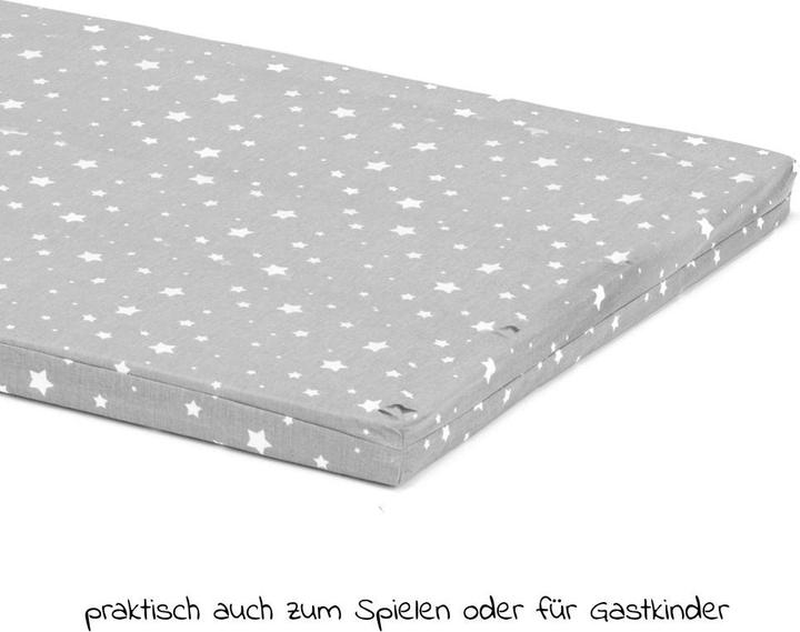 Produktbild Fillikid Reisebettmatratzen Reisebett-Rollmatratze 120 x 60 cm - Sterne Grau (120 x 60 cm)