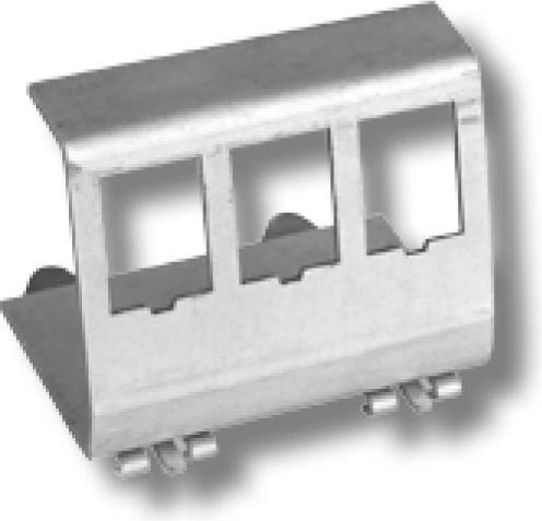Actual product image EFB Elektronik EFB Keystone module holder for top hat, stainless steel, f. 3xKeystone