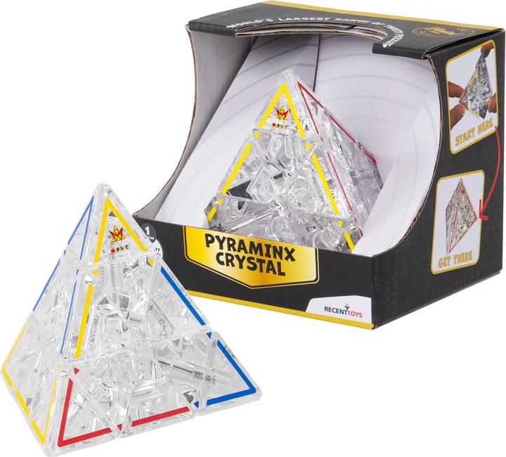 Immagine prodotto Recent Toys Crystal Pyraminx, d/f da 14 anni, 1 giocatore, puzzle rotante, allenatore di logica (Francese, Tedesco, 1 Giocatori)
