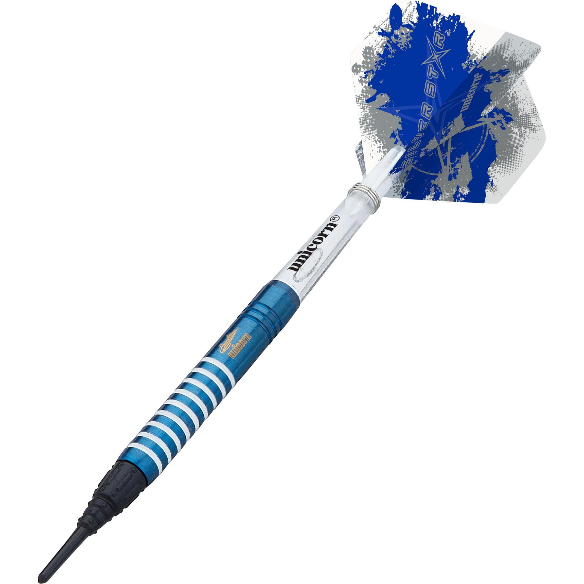 Thumbnail - Unicorn Silver Star Blue Gary Anderson Soft Darts 1 Satz (17 g)