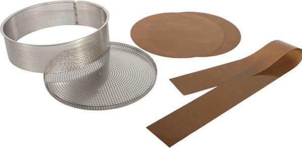 Actual product image de Buyer Cake Tin Stainless Steel Perforated Abn. Bottom 24x6.5 (25.50 cm)