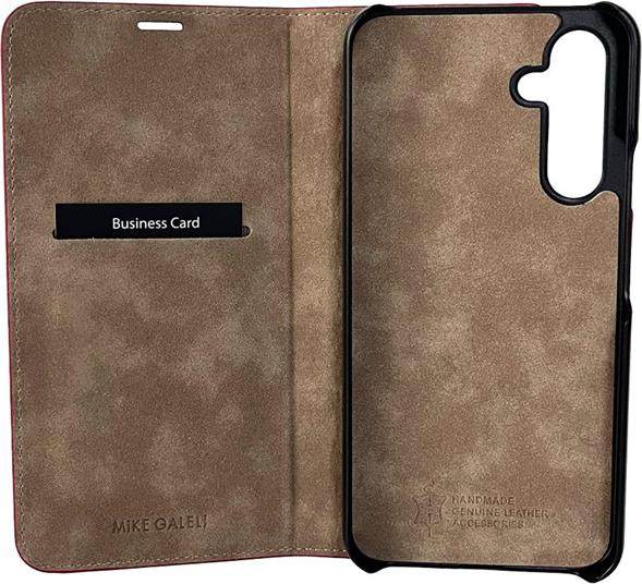 Produktbild Mike Galeli Book-Cover Echtleder Marc molten lava (Samsung Galaxy A34 5G)